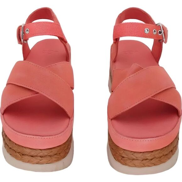 UGG Women's Aubrey Buckled Strappy Platform Sandals, Vibrant Coral, 9.5M - Picture 2 of 5